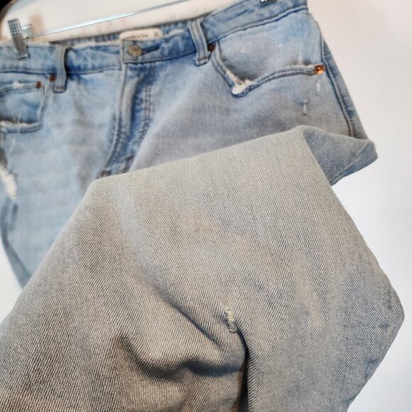 Abercrombie & Fitch The Skinny High Rise Curve Love Distressed Thrashed Jeans 31 - Picture 12 of 13